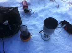 Areopress coffee from the hammock